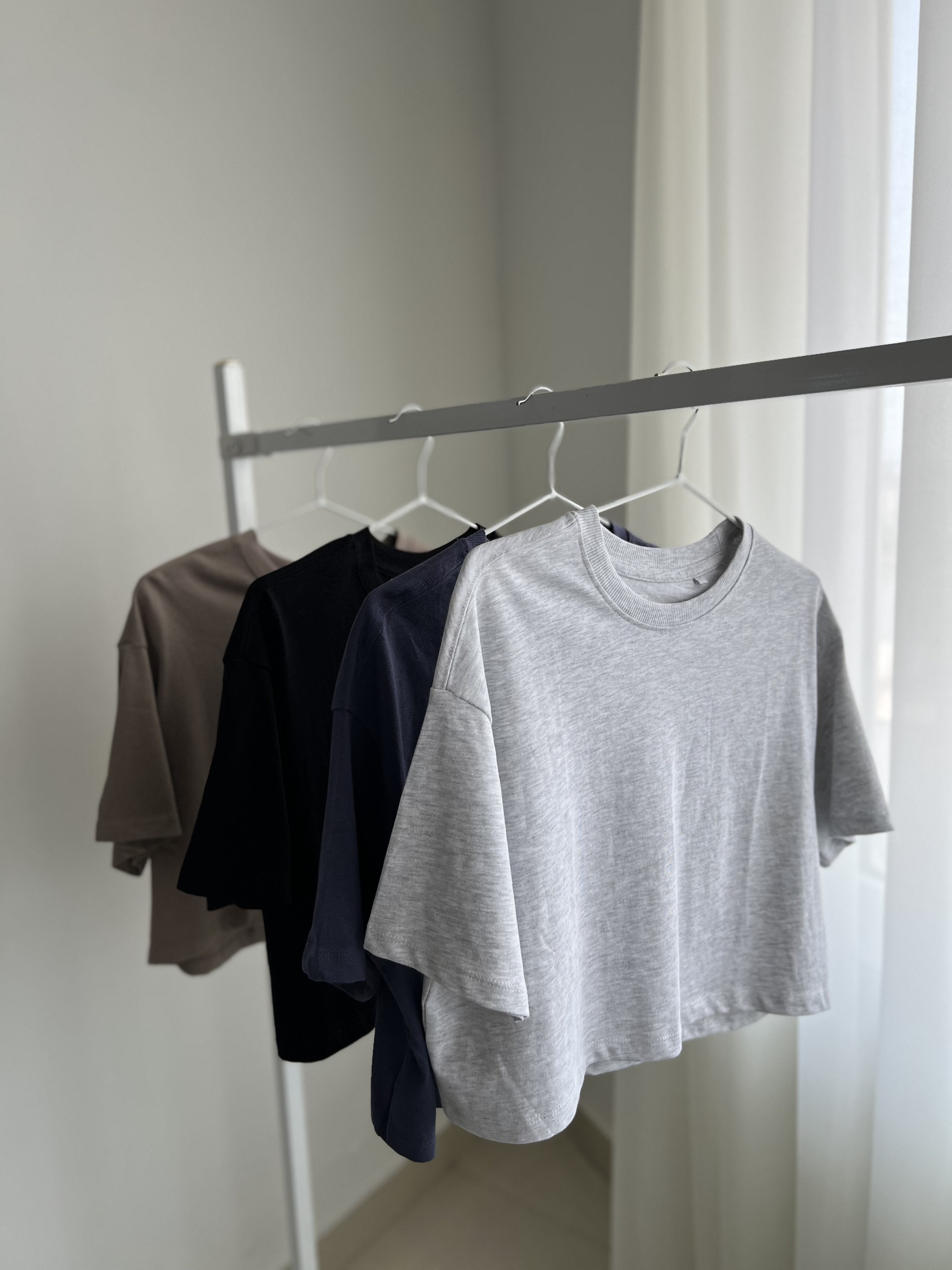 تیشرت کراپ طوسی