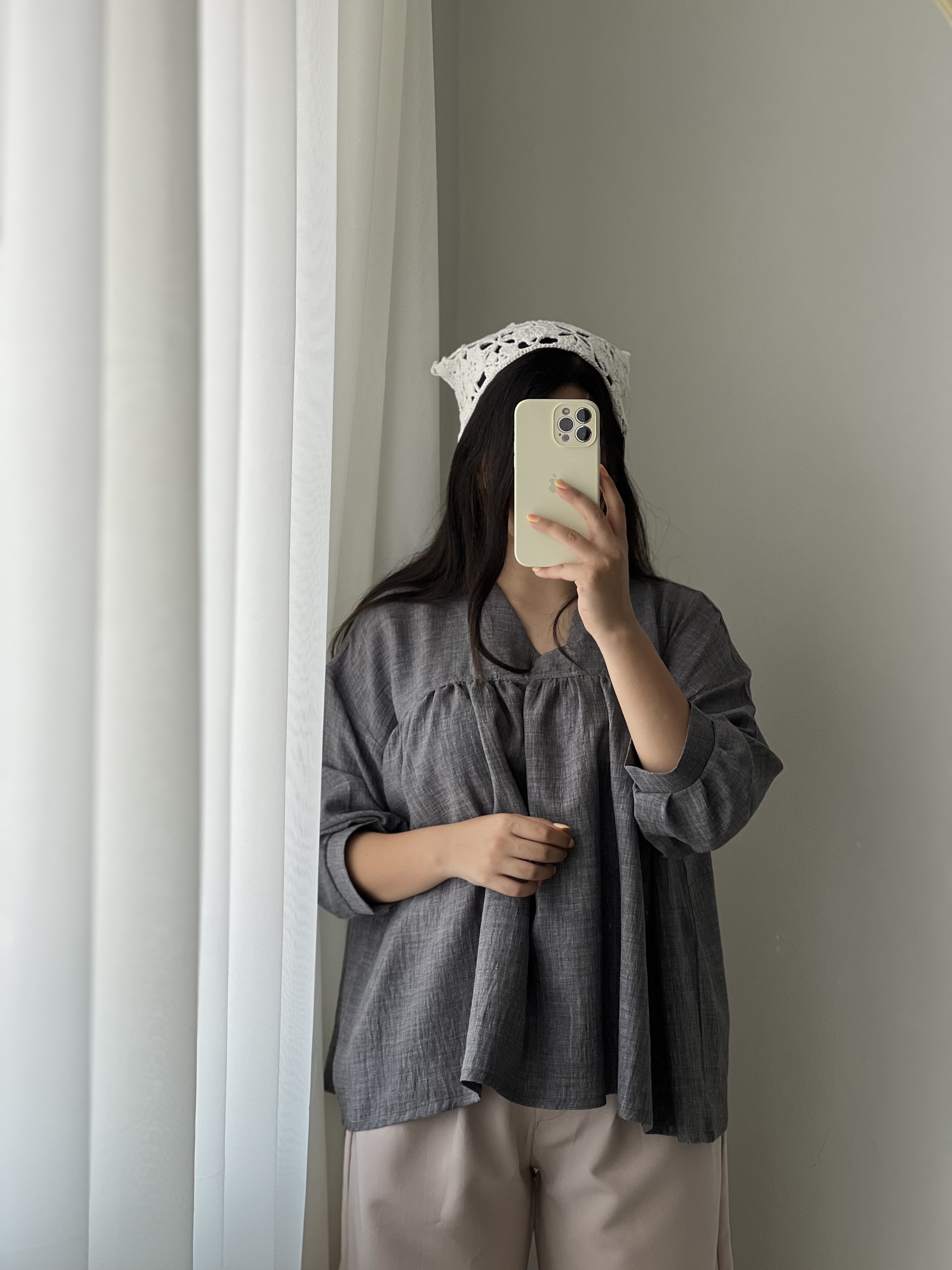 شومیز عروسکس طوسی